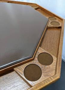 lot 329 image: Kestell 54 Octagon Folding Oak Poker Table