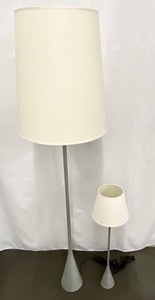 lot 13 image: Two Fabulous Silver Lamps by French Designer, Pascal Mourgue