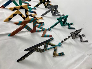 lot 18 image: Twelve Artistic Stick Figures in Colorful Patterns- Signed, Numbered, & Dated