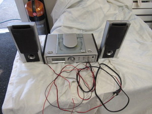 lot 12 image: Ultra slim bookshelf stereo system