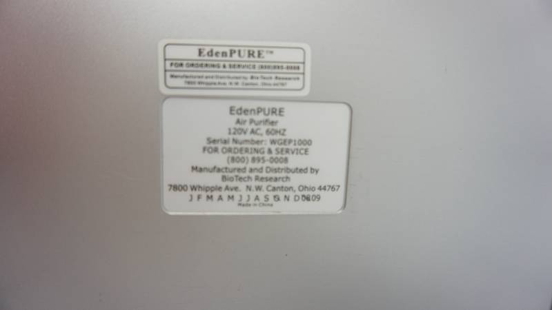 Edenpure air 2024 purifier wgep1000