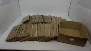 lot 54 image: Twenty Two Tan Storage Bins--12  x  12  x  5 34  Deep