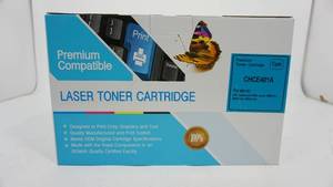 lot 107 image: Premium Compatible Laser Toner Cartridge  CHCE 401A  (Cyan)--For Use On  HP Laser Jet 500 Color M551n