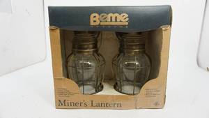 lot 132 image: Beme Outdoor Miners Lantern--Two Solid Brass-Certified For Wet Locations--Needs 100W Type A Bulbs (Not Included)