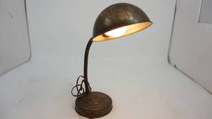 lot 138 image: Rusty Looking Desk Lamp---Works As You Can See