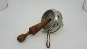 lot 141 image: Antique Strainer Cone And A Wooden Masher