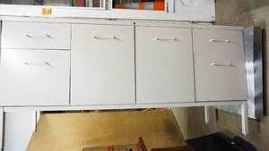 lot 145 image: White Cabinet With Drawers-Doors-Shelves