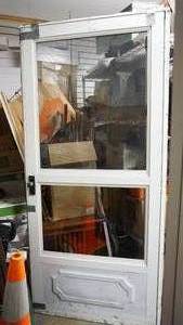lot 146 image: White Screen Door W A Top Window & A Bottom Window