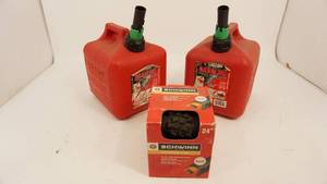 lot 149 image: Schwinn Mountain Bike Tire--24---Two---Two Gallon Gasoline Containers