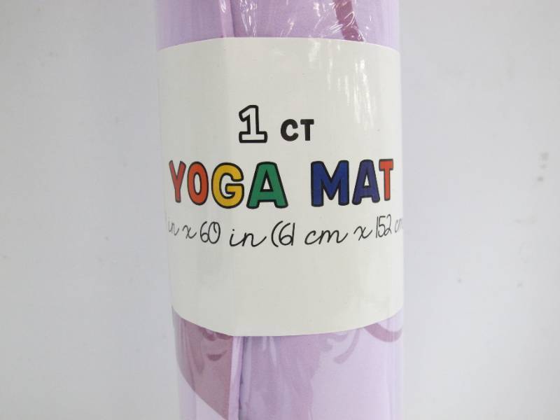 lot 644 image: Ankyo Yoga Mat - Purple Cat Theme - 24 in x 60 in