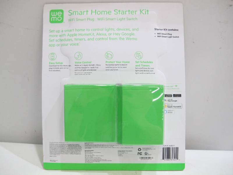 lot 645 image: Wemo Smart Home Starter Kit Smart Plug and Switch - New