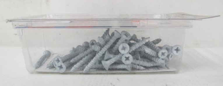 lot 721 image: Tapcon 316 in. x 1-34 in. White UltraShield Phillips Flat-Head Concrete Anchors (75-Pack)
