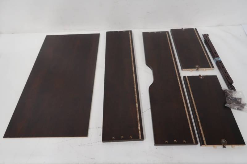 lot 630 image: Modifi A4 30 in. x 6 in. Closet Rollout Tray Drawer in Mocha - ROT3015-MG - 3 Pack