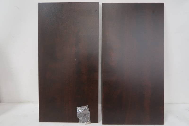 lot 631 image: Modifi A2 28-58 in. W x 0.75 in. H x 14-38 in. D Melamine Adjustable Shelf in Mocha (2-Pack) AS3015-MG - 3 Boxes