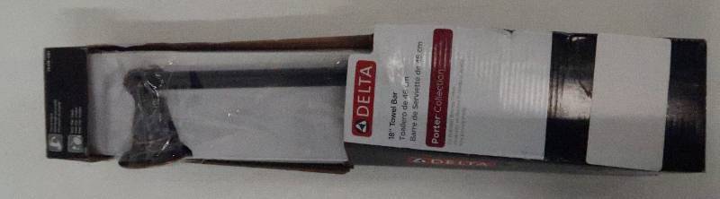lot 724 image: Delta Porter 18 in. Towel Bar in Oil Rubbed Bronze 78418-OB1