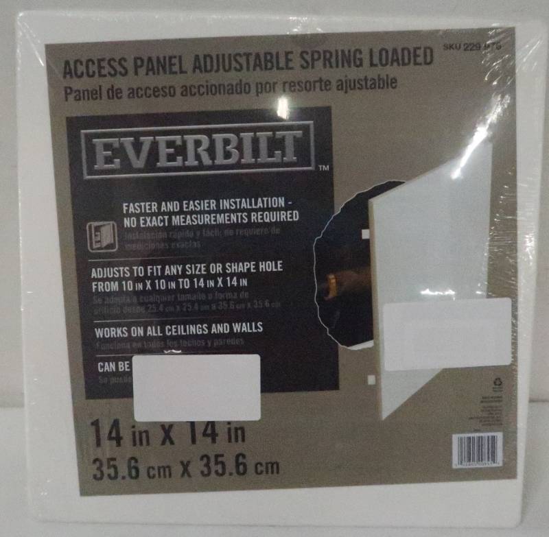 lot 726 image: Everbilt 14 in. x 14 in. Adjustable Spring Loaded Plastic Access Panel
