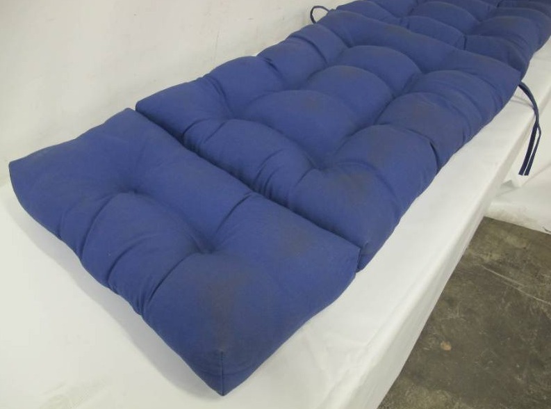 lot 710 image: Greendale Fashions Plush Outdoor Chaise Lounge Cushion - Blue - 72 in x 22 in