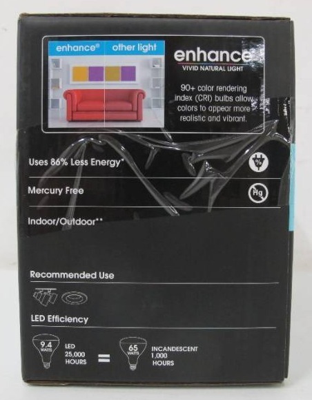 lot 709 image: 2-Pack Feit Electric BR40DM950CA Led Br40 10.5w65w Med Dim 5k