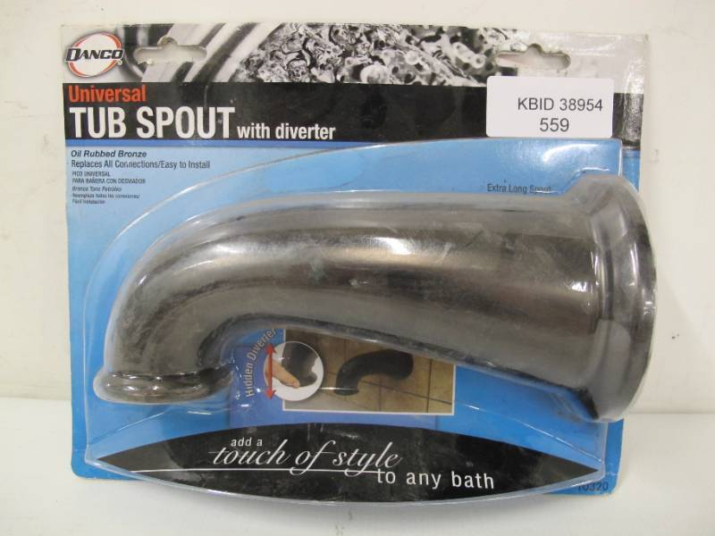 lot 682 image: Danco Universal 8 in. Tub Spout with Diverter in Oil Rubbed Bronze