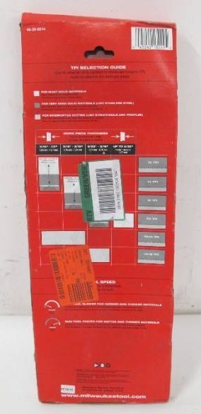 lot 681 image: Milwaukee 44-78 in. 14 TPI Deep Cut Portable Bi-Metal Band Saw Blade (2-Pack) For M18 FUELCorded
