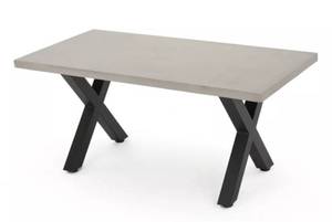 lot 600 image: Goleta Rectangular & Iron Concrete Dining Table - White - Christopher Knight Home