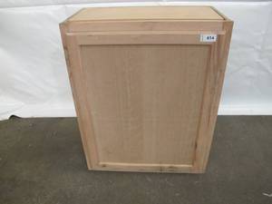 lot 614 image: Hampton Bay Hampton Assembled 24x30x12 in. Wall Kitchen Cabinet in Unfinished Beech