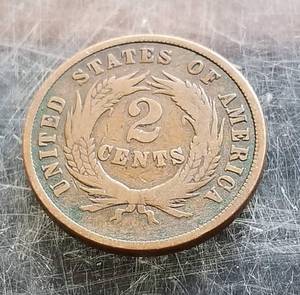 lot 07 image: 1868 US TWO CENT PIECE