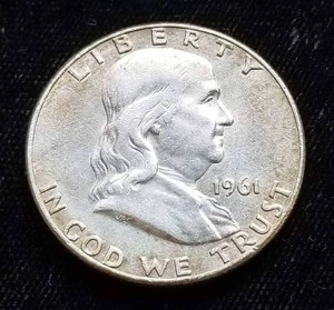 lot 27 image: 1961-D FRANKLIN HALF DOLLAR
