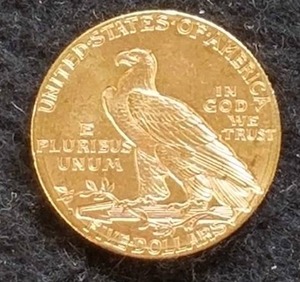 lot 02-A image: 1909-D US $5 GOLD INDIAN AU