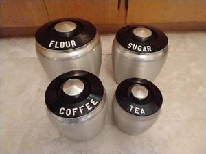 lot 23 image: Vintage Kromex Canisters