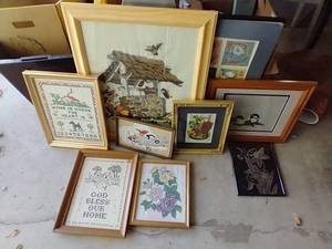 lot 81 image: Art, Needlework, Cross Stitch Lot