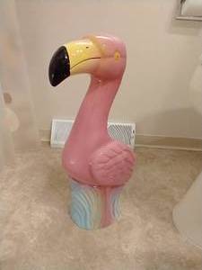 lot 90 image: Flamingo Toilet Brush Holder