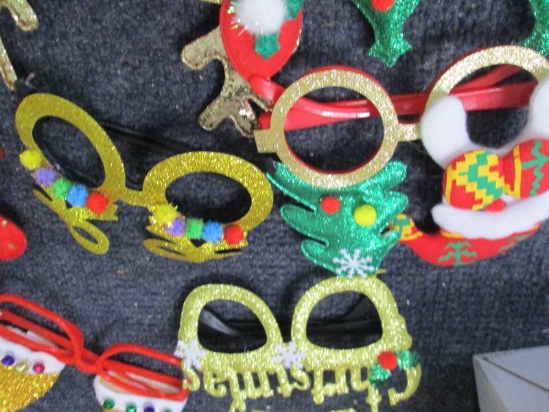 lot 314 image: Joyin 9 pc Christmas Glasses Frames...