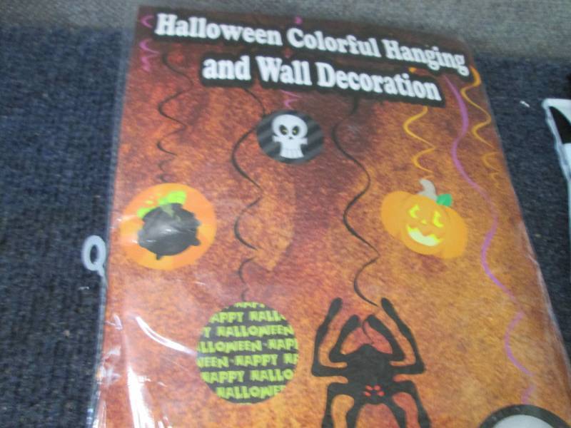 lot 205 image: Halloween Colorful Hanging & Wall D...