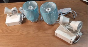 lot 36 image: Set of (2) LED plug in flood light ...