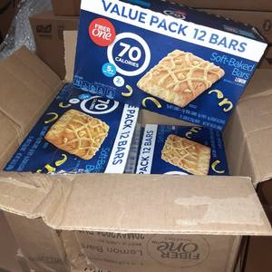 lot 182 image: (4)Case lot of FiberOne Lemon 70 Ca...