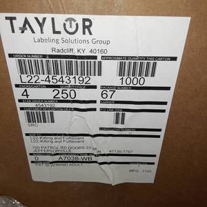 lot 188 image: (8) Cases of Medical Patient ID WBand Adult Wristbands (1,000Ea.)