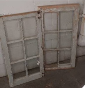 lot 70 image: (2) Vintage Shabby Chic Style Windo...