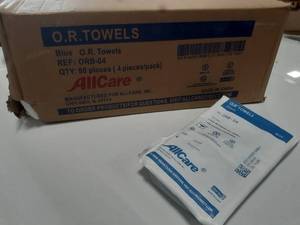 lot 402 image: 80 piece case of Blue Allcare O.R. ...