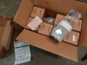 lot 455 image: Case of Purell Hand Sanitizing Wall Mounting Stations