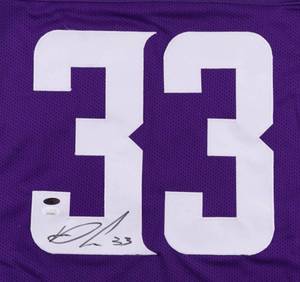 lot 6 image: Minnesota Vikings Dalvin Cook Signed Purple Pro Style Jersey JSA COA
