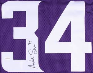 lot 16 image: Minnesota Vikings Andrew Sendejo Signed Purple Pro Style Jersey TSA COA