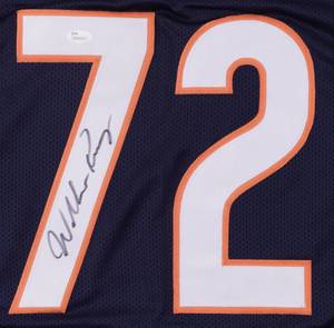 lot 20 image: Chicago Bears William Refrigerator Perry Signed Navy Blue Pro Style Jersey JSA COA