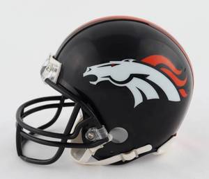 lot 22B image: Denver Broncos Jerry Jeudy Signed Mini Helmet JSA COA