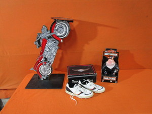 Harley Davidson Shoes Size 10 12, End Table, Harley Hog