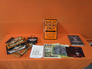 Harley Davidson Sign, Books, Papers & Gift Bags