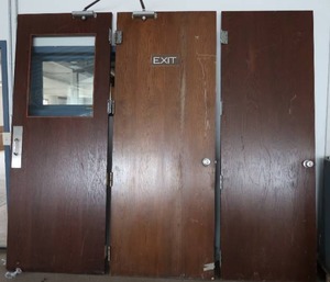 3 HEAVY SOLID WOOD DOORS