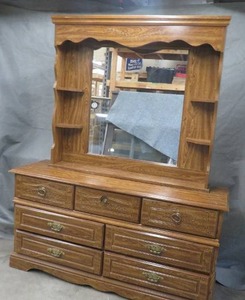 VINTAGE DRESSER WITH MIRROR