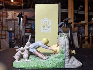 lot 107 image: Vintage Classic Winnie The Pooh and Christopher Robin Bookends