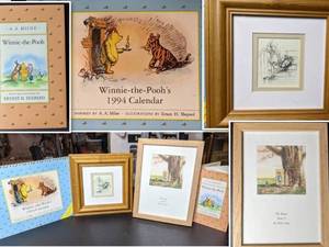 lot 106 image: Vintage Winnie The Pooh Book , Prints and Calendar